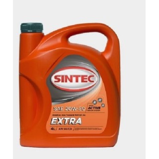 SINTEC Extra 20W-50 4л. Масло моторное минеральное